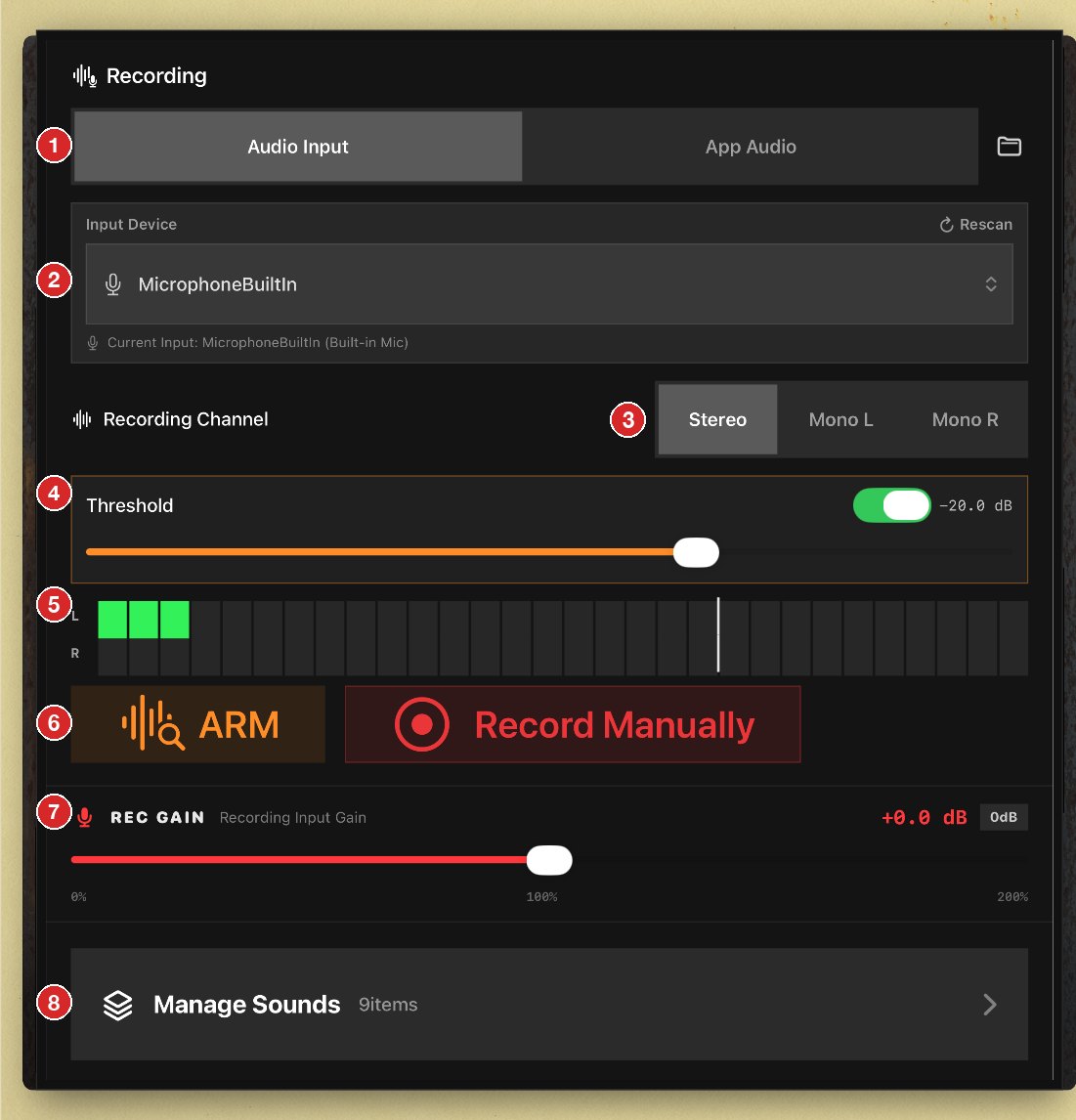 Sampling screen
